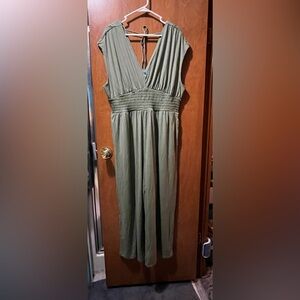 Old Navy Green Cut off Jumpsuit.